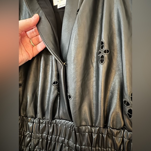 The Somerset Maxi Dress: Faux Leather Embroidered Edition by Anthropologie - Picture 6 of 6